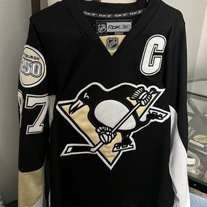 Penguins Sidney Crosby Reebok 250 Patch Jersey